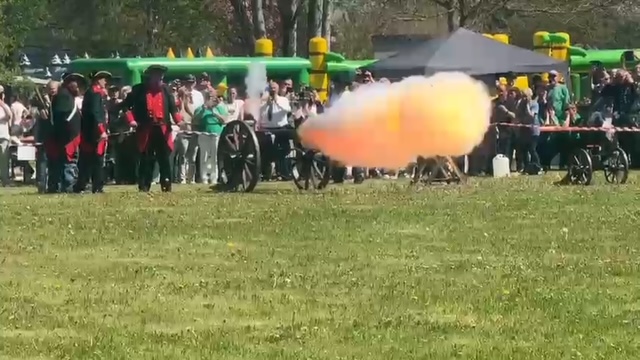 Anschießen der Vereinskanone